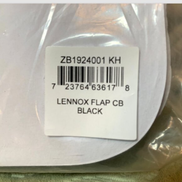 NWT FOSSIL Lennox Flap Leather Crossbody Bag Black MSRP $280 - Picture 8 of 15